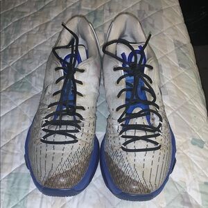 Nike KD8 Blue and Black Men Athletic Shoes with Mesh Upper